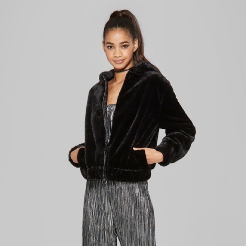 Black Faux Fur Jacket